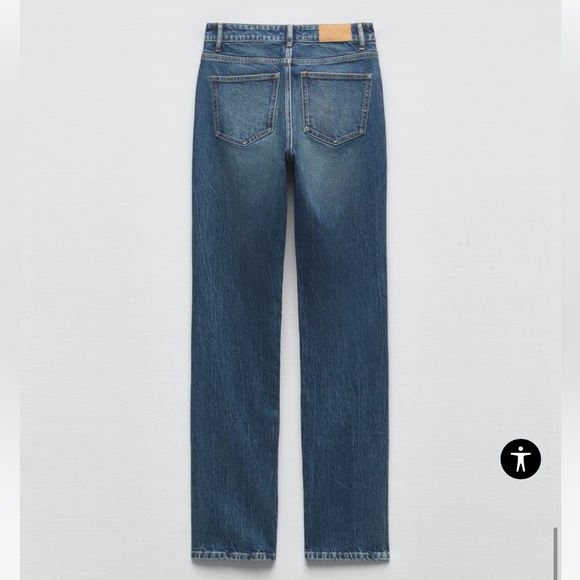 Zara TRF slim split jeans blue, size 40/ US 8, never worn - Picture 2 of 6